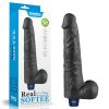 Dildo vibrante ricaricabile da 10,5" REAL SOFTEE (Nero)_B15O50_4