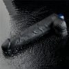 Dildo vibrante ricaricabile da 10,5" REAL SOFTEE (Nero)_B15O50_4