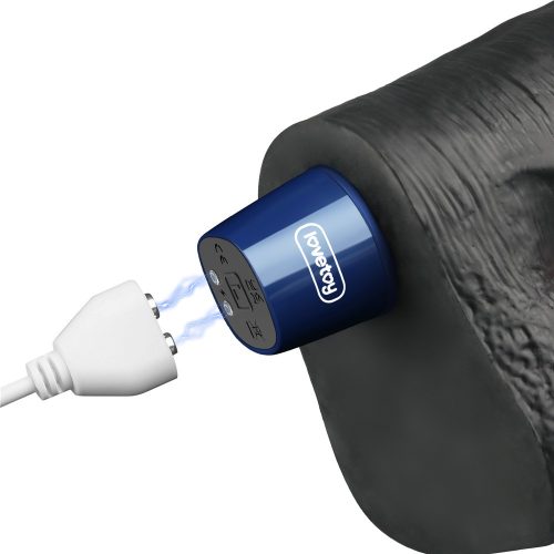 Dildo vibrante ricaricabile da 10,5" REAL SOFTEE (Nero)_B15O50_4