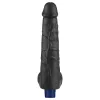 Dildo vibrante ricaricabile da 10,5" REAL SOFTEE (Nero)_B15O50_4