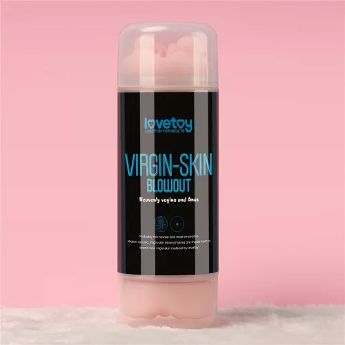 Pelle vergine brushout Doppia Side Stroker Vagina e Ano