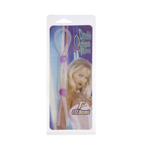   Anello peniano in silicone da 7 pollici con 2 perline lavanda