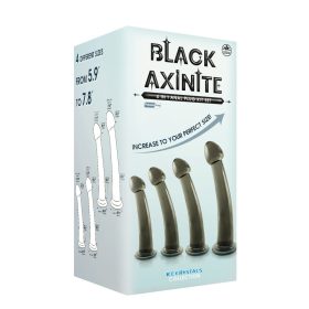 Set di kit plug anali 4 in 1 con axinite nera