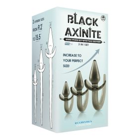   Set di kit plug anali Black Axinite 3 in 1 con design della coda