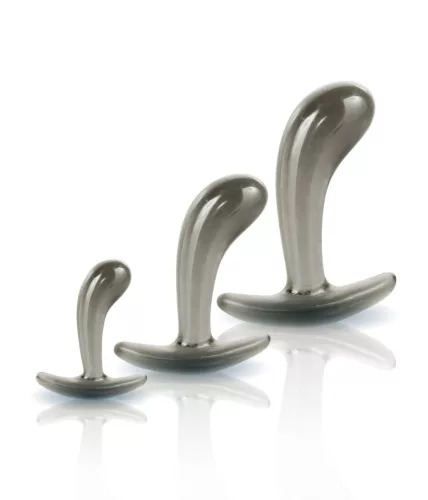 Set di kit plug anali 3 in 1 Axinite Nero I