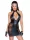 Vestito corto in tulle, inserti Powerwetlook e bordo corsetto - L