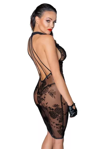 Vestito midi in tulle con spalline di velluto dietro - XL