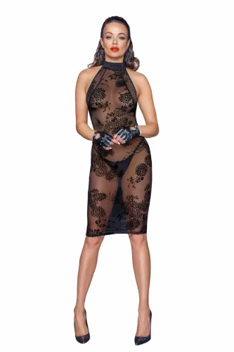 Vestito midi in tulle con spalline di velluto dietro - XL