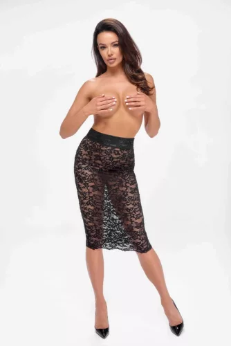 Gonna midi con lacci ambivalenti - S