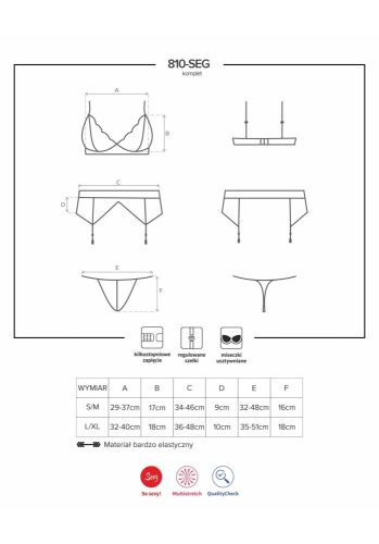 810-SEG-2 3 pezzi set bianco S/M