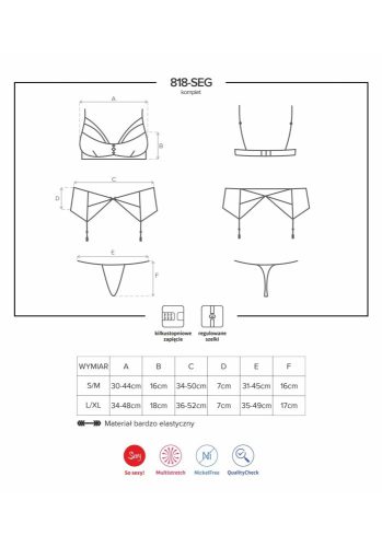 818-SEG-1 set da 3 pezzi L/XL