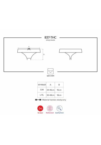 837-THC-1 crotchless thong  S/M