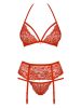 838-SEG-3 set da 3 pezzi rosso S/M