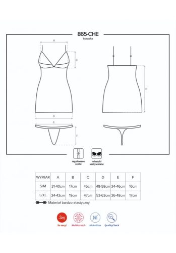 865-CHE-1 camicia & perizoma S/M