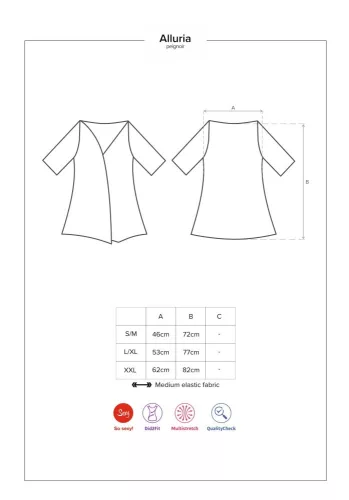 Alluria peignoir & perizoma L/XL