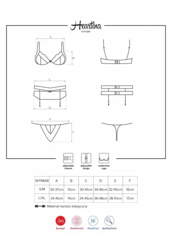 Heartina set da 3 pezzi L/XL