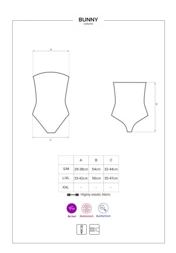 Costume da coniglio L/XL nero