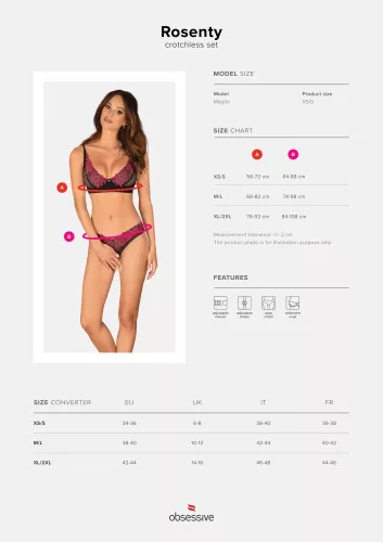 Set Rosenty 2-pezzi senza inguine M/L