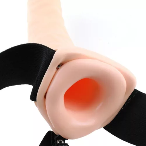 FETISH FANTASY SOROZAT - 19 CM-ES REZGŐ ÜREGES PÁNT-BARNA