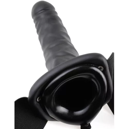 FETIS FANTASY SOROZAT – 19 CM-ES REZGŐ ÜREGES PÁNTOS FEKETE