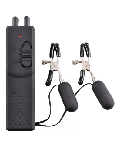 Pinze vibranti per capezzoli nere