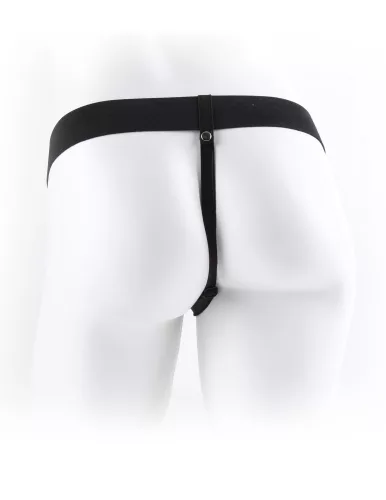 Strap-on cavo vibrante da 9" con palline chiare/nere