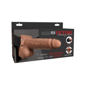 7" Strap-on cavo con beige remoto / nero