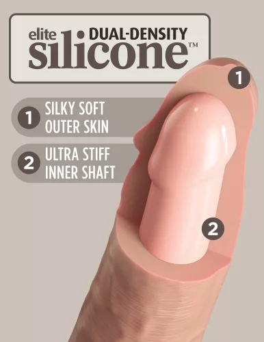 Luce per pene in silicone a doppia densità da 7"