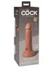 6" Silicone Vibrante Cock Tan