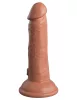 6" Silicone Vibrante Cock Tan