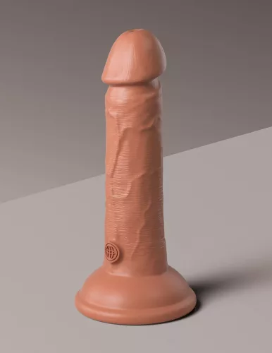 6" Silicone Vibrante Cock Tan