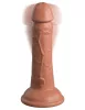 6" Silicone Vibrante Cock Tan
