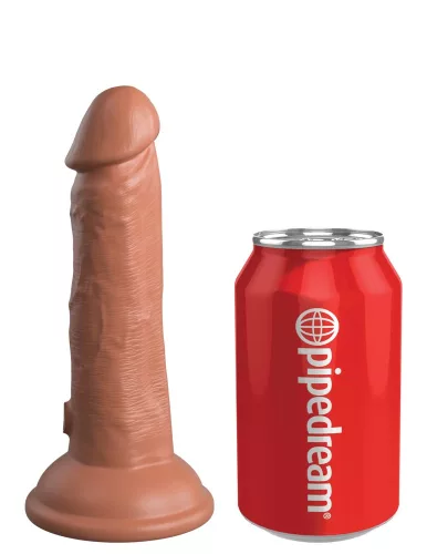 6" Silicone Vibrante Cock Tan
