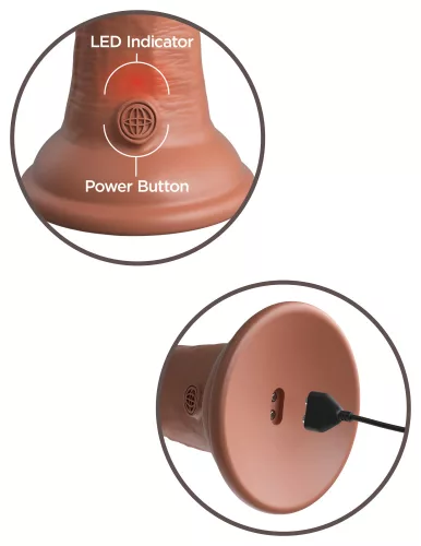 8" Silicone vibrante e acido abbronzato per il cazzo