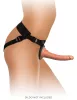 Imbratura strap-on per il corpo confortevole nera/ marrone scuro