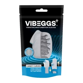   VIBEGGS - Candy Curves - Manicotta vibrante per masturbazione - Bianca