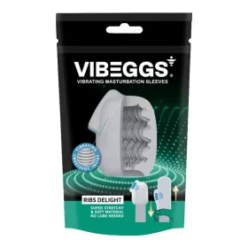   VIBEGGS - Ribs Delight - Manicotta vibrante per la masturbazione - Bianca